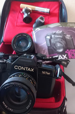 Contax 167 MT mit Carl Zeiss Planar 1.4/50 .Rotes T*, & Zubehör+YASHICA LENS MC