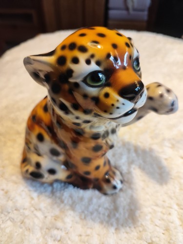 Keramik leopard dekoration - keramik,