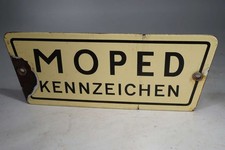 altes Email Schild Moped Kennzeichen