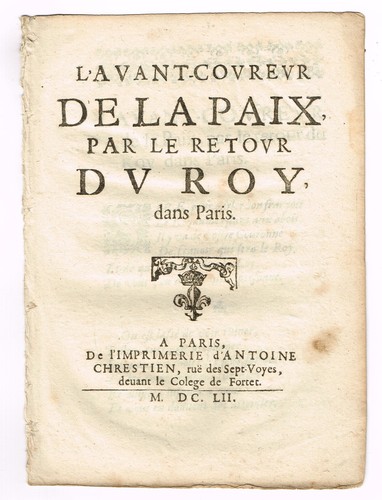Mazarinade 1652 der - mazarinade,