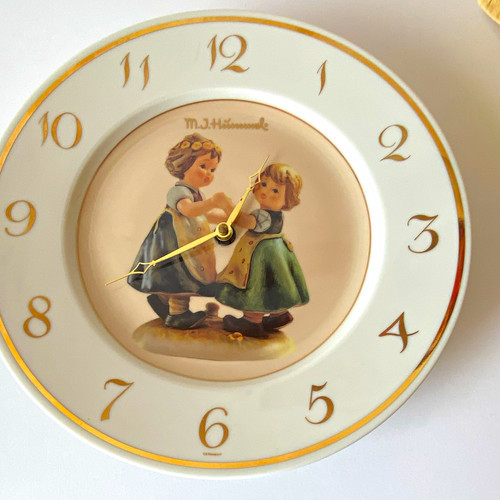 Hummel keramik wanduhr rund - wanduhr,