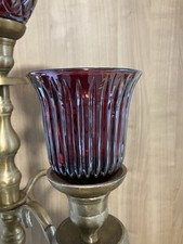 XL Kerzenglas Glasaufsatz Stella Rot KRÖMER Teelicht Kerzenständer Leuchter  NEW