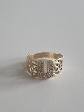 Vintage Damen Diamanten Ring Gelbgold 585 / 14 Karat Gr. 60 Handarbeit TOP !!!