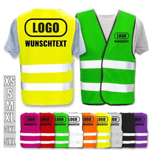 Warnweste bedruckt mit ihrem - bedruckt,