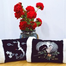 1X Damen Stickerei Kunstpelz