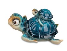 Deko Schildkröte mit Baby