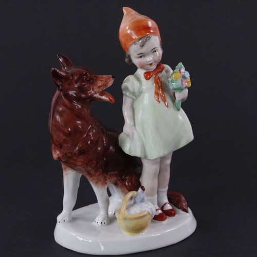 Porzellanfigur rotkäppchen - porzellanfigur,
