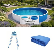 Stahlwandpool blau weiß 3,60