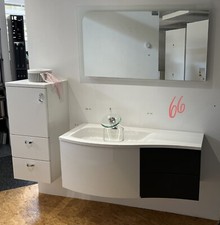 Waschtisch Komplett Set Mit Unterschrank , Spiegelschrank u. Hochschrank