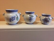 Tontöpfe Handbemalt 3er Set Alt Deko