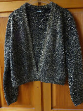 ** Elegant **  Party ** Glitzerndes Bolerojäckchen ** Gold- Schwarz ** Gr.S/M **