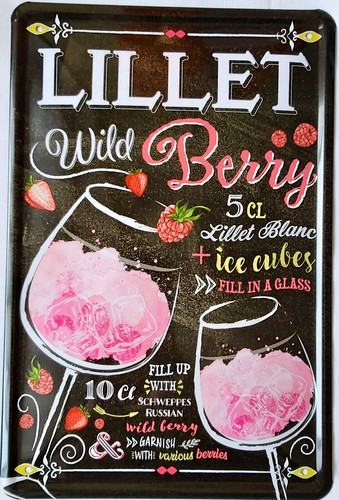 Blechschild 20x30 lillet wild - 20x30,