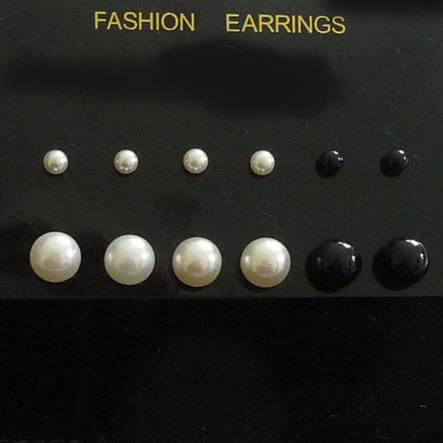 Paar perlen ohrstecker set - 6,