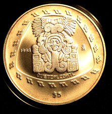 Mexiko 1998 5 Peso 1oz Ag/Silber St/unc.  Quetzalcoatl