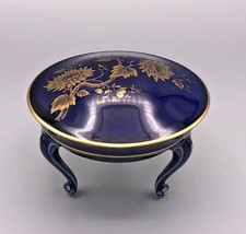 Deckel/Schmuckdose Bonboniere  3Fuße  Lindner Keups Echt Kobalt 96/11 Jeanette