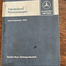 tabellenbuch Mercedes PKW 1978