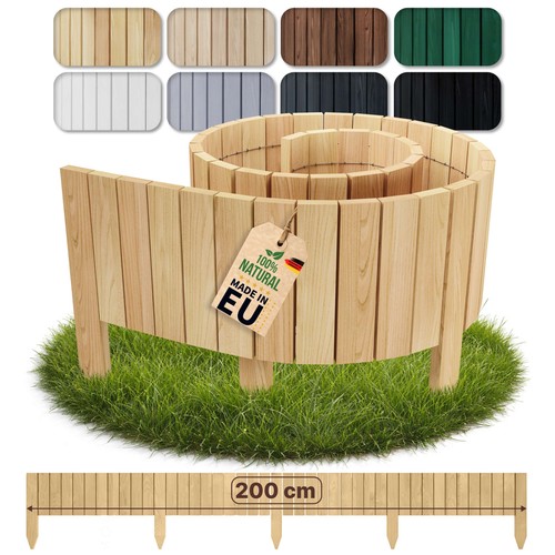 Beetumrandung holz rollborder - holz,