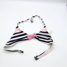 H&M Mädchen Bikini Oberteil Größe 146/152 Blau Weiß gestreift Pre Loved