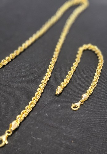 Goldkette set mit goldarmband - goldkette,