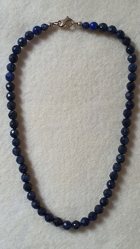 Lapislazuli kette fac 5 mm - lapislazuli,
