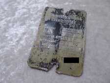 DDR original Typenschild