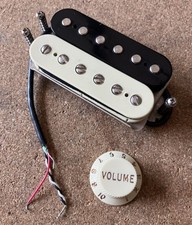 Fender USA American Pro Shawbucker Alnico II Humbucker Pickup, Zebra + Vol Regler