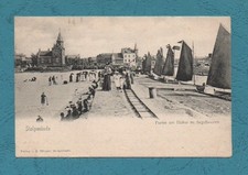 Ak Stolpmünde bei Stolp in Pommern 1902 Partie am Hafen mit Segelbooten