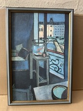 Henri Matisse, Interieur mit einer Schale mit roten Fischen, 1914 Leinwanddruck