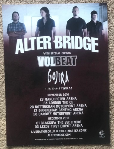 Alter bridge tour - bridge, dates