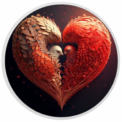 Heart feathers 1oz silver - , of
