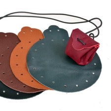 Lederbeutel Rohling UNGEFÄDELT - mini, Mittelalter LARP Beutel Säckchen Leder