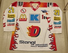 DEGGENDORFER EC Trikot Oberliga, DEB 21 Gaudet, Arcobräu, matchworn (?) SELTEN
