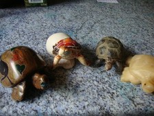 4 verschiedene Schildkröten,Material auch verschieden, letzten meiner Sammlung