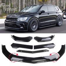 Für VW Tiguan Mk2 R-Line Glänz Spoilerlippe Frontlippe Splitter Spoilerschwert