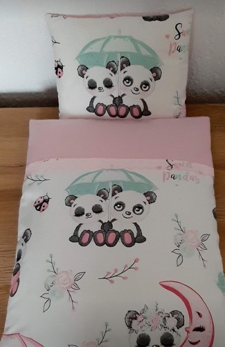 Puppenbettwäsche panda bär - panda,