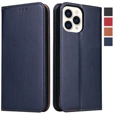  iPhone 14/PLUS/PRO MAX Hülle Echt Leder Wallet Klapphülle Handyhülle Flip Case 
