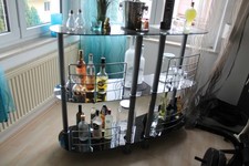 Bar Tisch mit 3 Glasplatten aus ESG Glas Modern