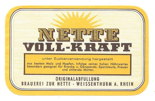 Bieretikett brauerei zur nette - zur,