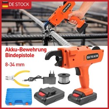 8-34mm Rebar Tying Bindemaschine Drahtbindegerät Bewehrungsbindegerät+2 Akku DE