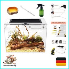 Mini Terrarium Komplettset, 12" x 7"x 9" Faunarium für,Schnecken,Insekten,Was...