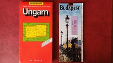 Euro Cart Landkarte/ Autokarte  Ungarn und Stadtplan Budapest  1994 / 1996