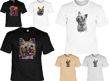  Yorkshire Terrier Motiv T-Shirt - Hunderassen Zeichnung Yokie Motiv Hundeshirt