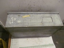 Bj-1961 SCHÄFER LAGERKISTE METALL Kiste METALLBOX METALLCONTAINER ca 58x34x18 cm