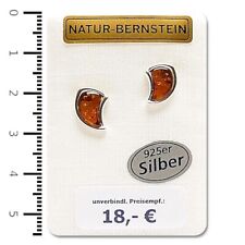 Natur Bernstein Ohrringe Ohrstecker cognac modern 90286