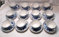 12 Kaffeetassen mit Untertassen Bavaria Germany Zwiebelmuster