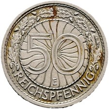 Weimar 50 Reichspfennig 1936 E