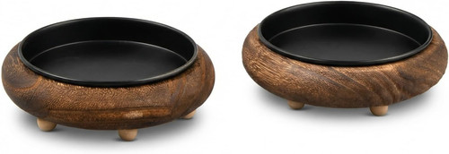 Stück kerzenteller holz - kerzenteller,