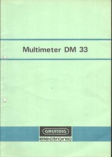 Grundig Bedienungsanleitung für Multimeter DM 33 mit Schaltplan  Copy