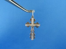 Kreuz Anhänger Silber 925 Russisch Orthodox (ca. 5,2 cm x 3 cm)