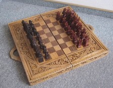 Schachspiel Holz Handarbeit aus Asien Suer-Zustand